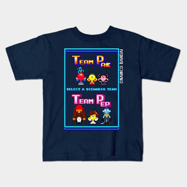 Team Pac-Scenario Selection Kids T-Shirt by En.ReSourcer